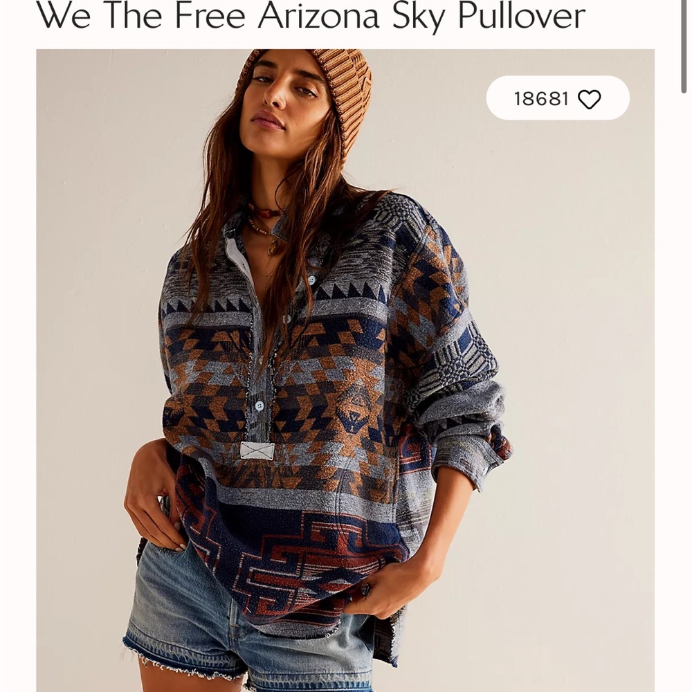 ISO free people Arizona sky pullover small - Picture 2 of 2